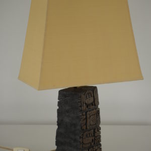 1950's Table light carved from wood