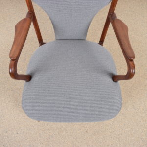 Grey Danish 1960s set with new upholstery