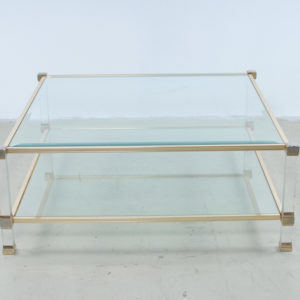 Glass coffee table by Pierre Vandel