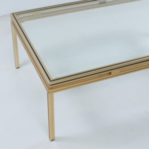 Pierre Vandel gold plated Glass Coffee table SOLD