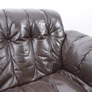 Brown Leather easy chair (set)