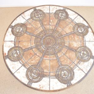 Circular tile table by Ox-Art