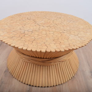 American wheat sheaf coffee table by McGuire  SOLD