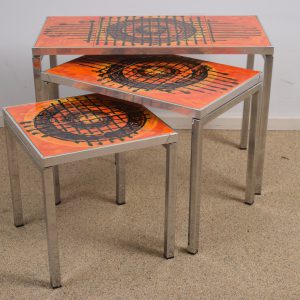 Set of three ceramic nesting tables SOLD
