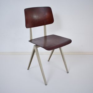 10x Model S16 industrial chair by Galvanitas (Dark brown- Grey)