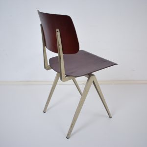 10x Model S16 industrial chair by Galvanitas (Dark brown- Grey)SOLD