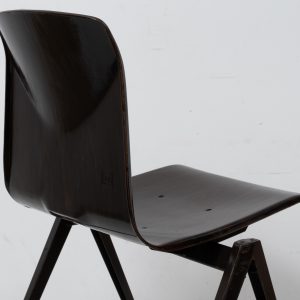 Model S22 industrial chair with handle by Galvanitas (Dark brown)