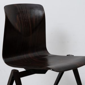 30x Model S22 industrial chair by Galvanitas (Dark brown) SOLD