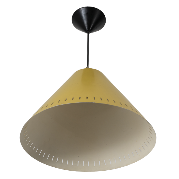 Yellow vintage pendant light by Philips. SOLD
