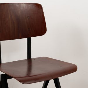 5x Model S16 Industrial chair by Galvanitas (Brown - Black)