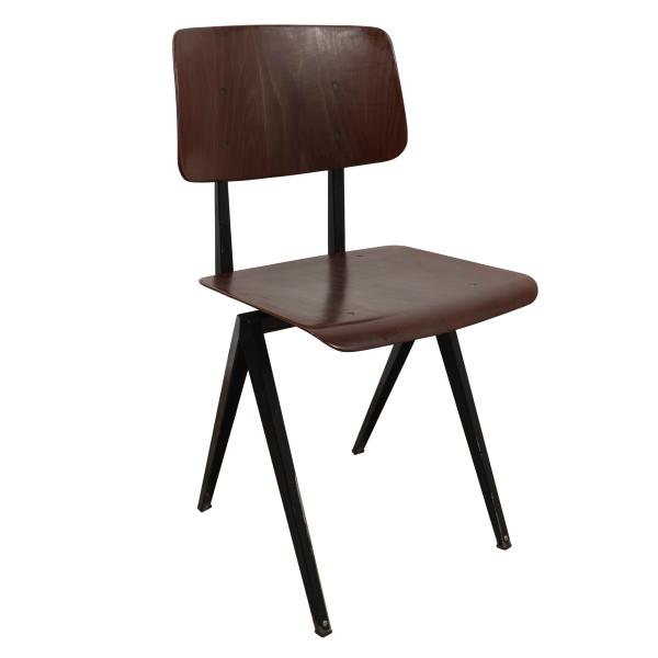 5x Model S16 Industrial chair by Galvanitas (Brown - Black)  SOLD