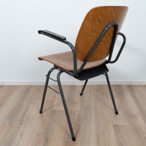 27x Stackable industrial chair with armrests by Kho Liang Ie