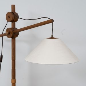 Vintage wooden floor lamp