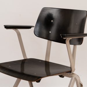2 x s17 Industrial chair with armrests by Galvanitas