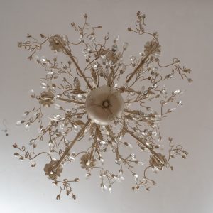 White floral Chandelier SOLD