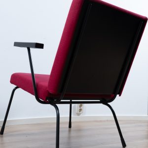 2x Model 1407 lounge chair [Red] by Wim Rietveld and A.R. Cordemeyer