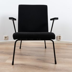 2x Model 1407 lounge chair [Black] by Wim Rietveld and A.R. Cordemeyer