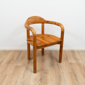 4x Wooden dining chair with armrests by Rainer Daumiller