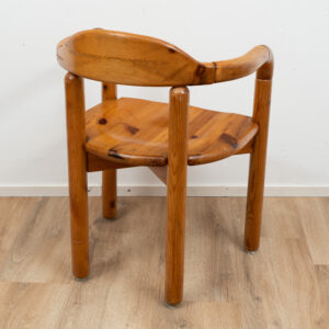 4x Wooden dining chair with armrests by Rainer Daumiller
