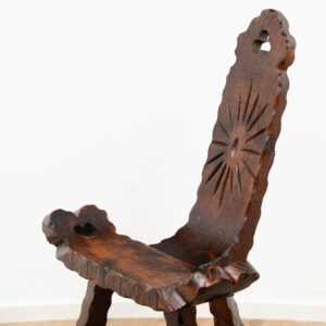 Spanish brutalist wooden chair